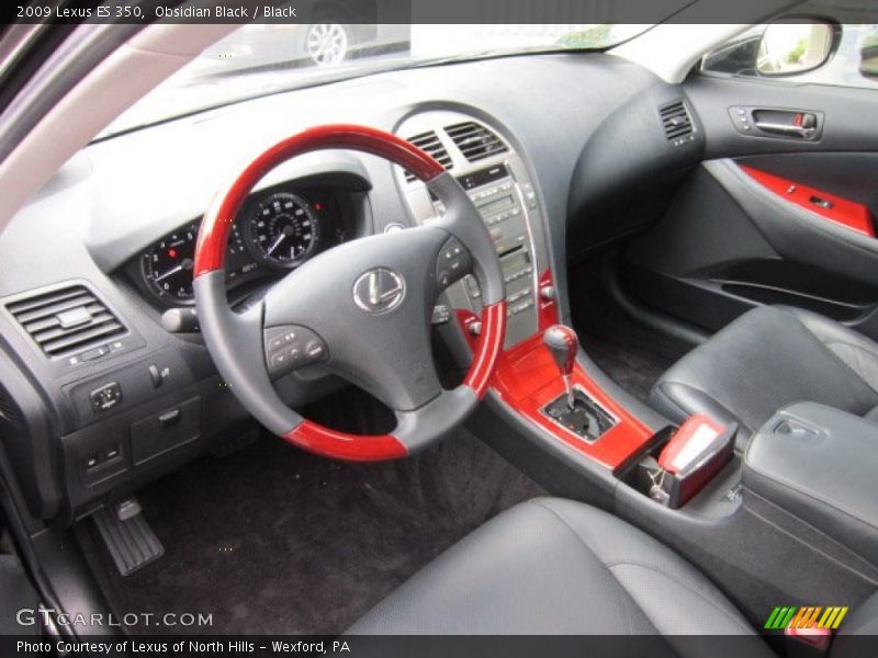 Obsidian Black / Black 2009 Lexus ES 350