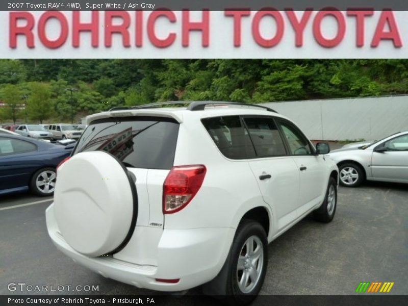 Super White / Ash Gray 2007 Toyota RAV4 4WD