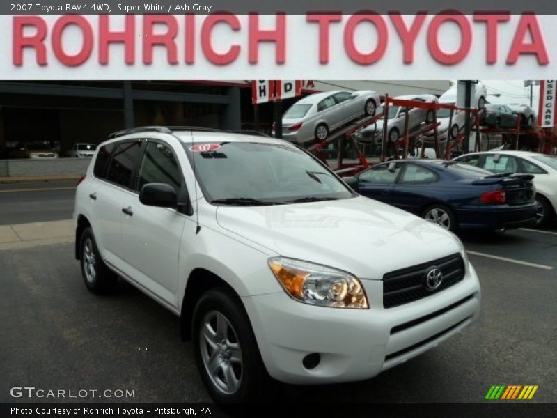 Super White / Ash Gray 2007 Toyota RAV4 4WD