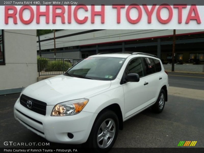 Super White / Ash Gray 2007 Toyota RAV4 4WD