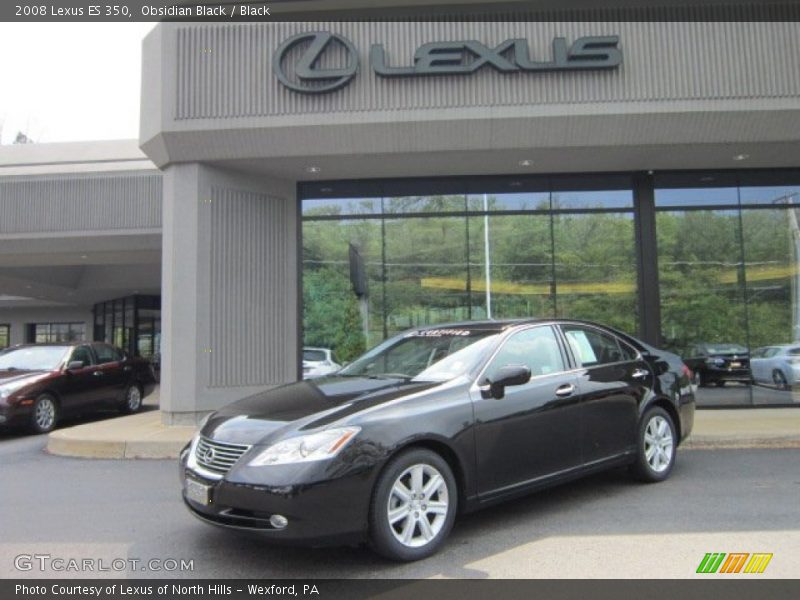 Obsidian Black / Black 2008 Lexus ES 350