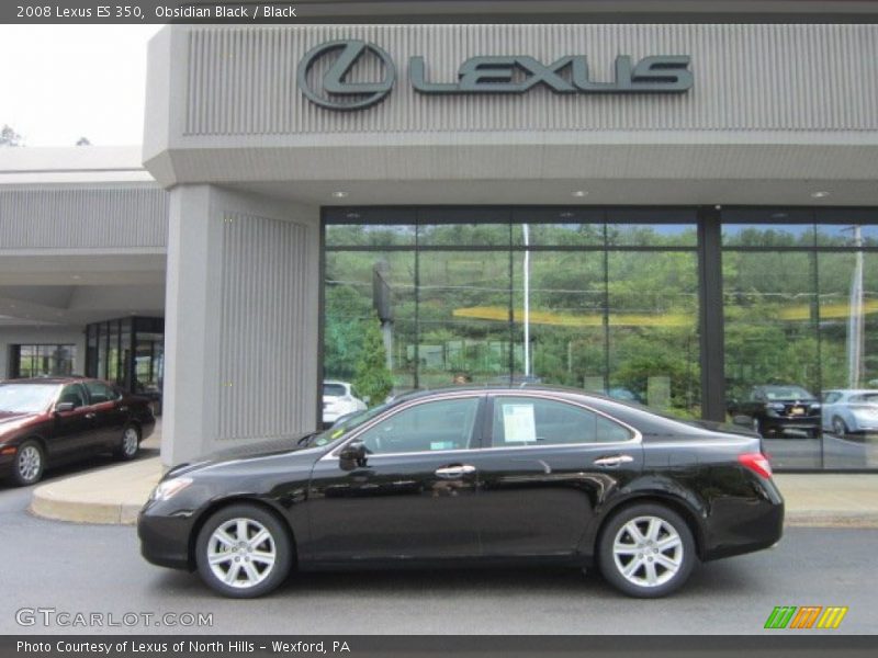 Obsidian Black / Black 2008 Lexus ES 350