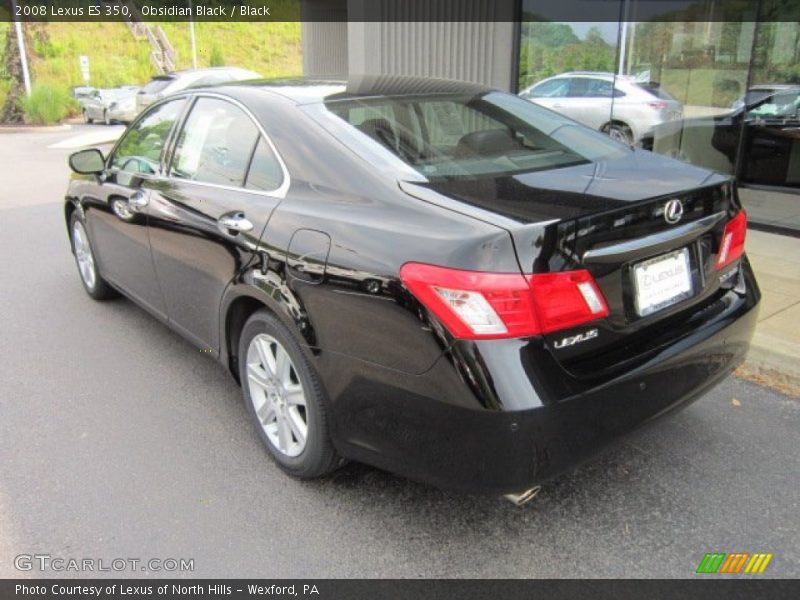 Obsidian Black / Black 2008 Lexus ES 350