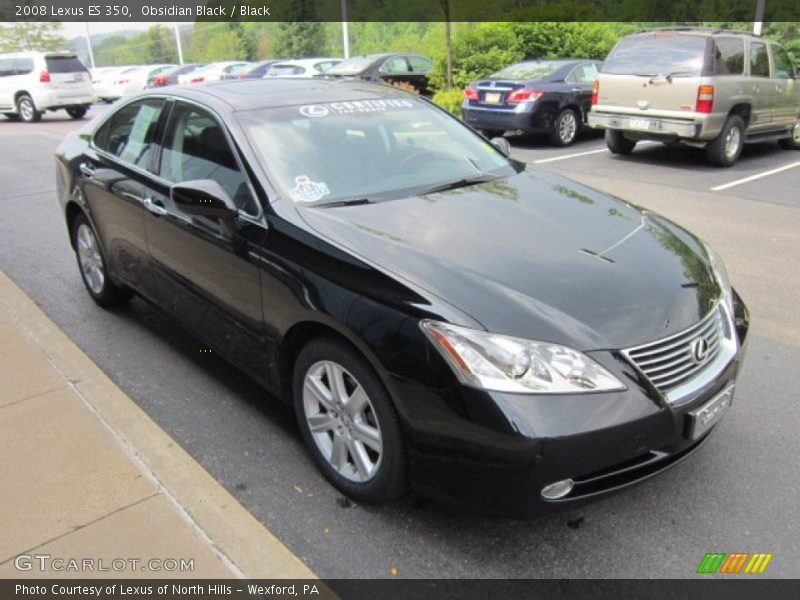 Obsidian Black / Black 2008 Lexus ES 350