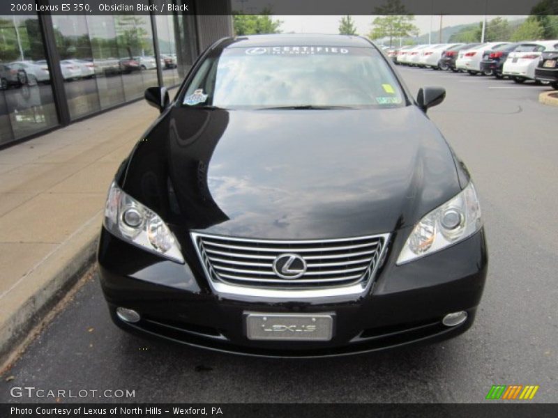 Obsidian Black / Black 2008 Lexus ES 350