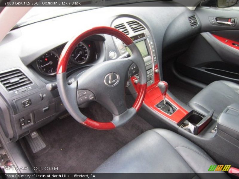 Obsidian Black / Black 2008 Lexus ES 350