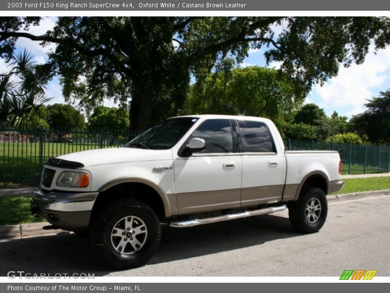 Oxford White / Castano Brown Leather 2003 Ford F150 King Ranch SuperCrew 4x4