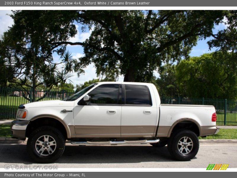 Oxford White / Castano Brown Leather 2003 Ford F150 King Ranch SuperCrew 4x4