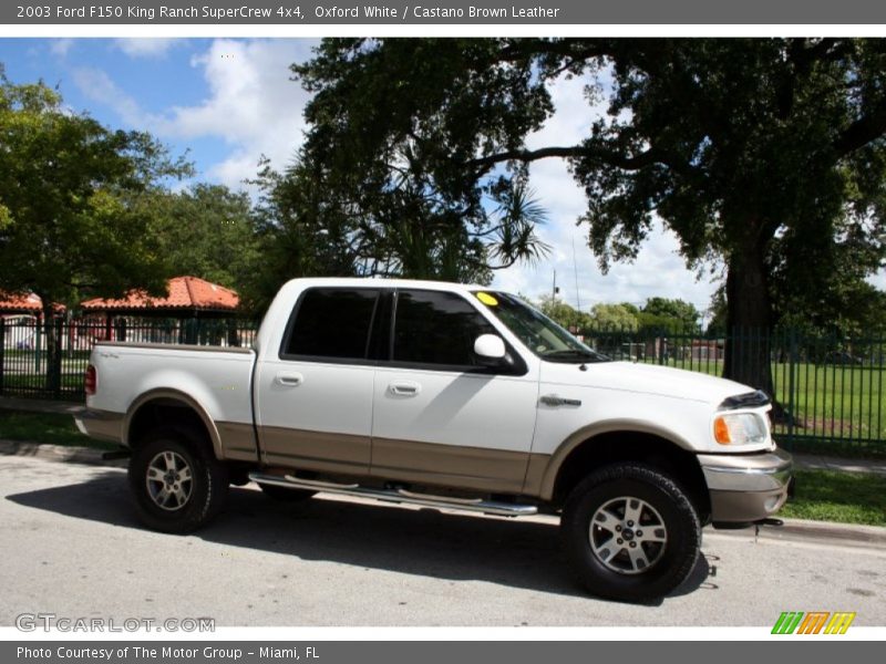 Oxford White / Castano Brown Leather 2003 Ford F150 King Ranch SuperCrew 4x4