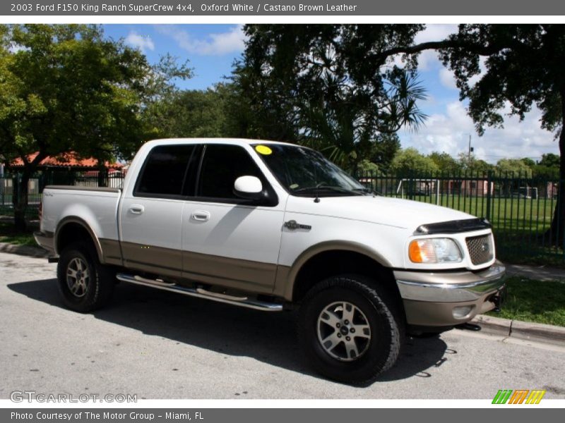 Oxford White / Castano Brown Leather 2003 Ford F150 King Ranch SuperCrew 4x4