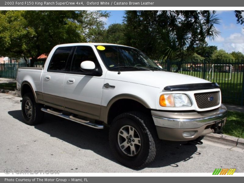 Oxford White / Castano Brown Leather 2003 Ford F150 King Ranch SuperCrew 4x4