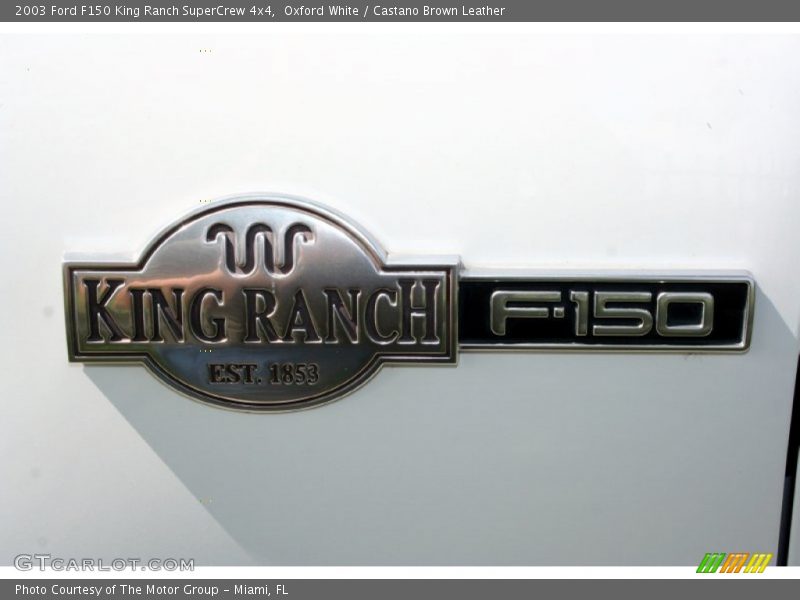 Oxford White / Castano Brown Leather 2003 Ford F150 King Ranch SuperCrew 4x4