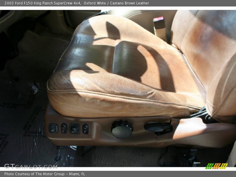 Oxford White / Castano Brown Leather 2003 Ford F150 King Ranch SuperCrew 4x4