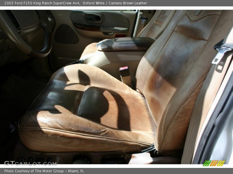 Oxford White / Castano Brown Leather 2003 Ford F150 King Ranch SuperCrew 4x4