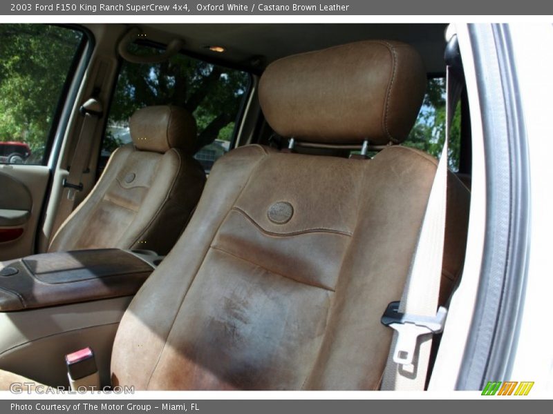 Oxford White / Castano Brown Leather 2003 Ford F150 King Ranch SuperCrew 4x4