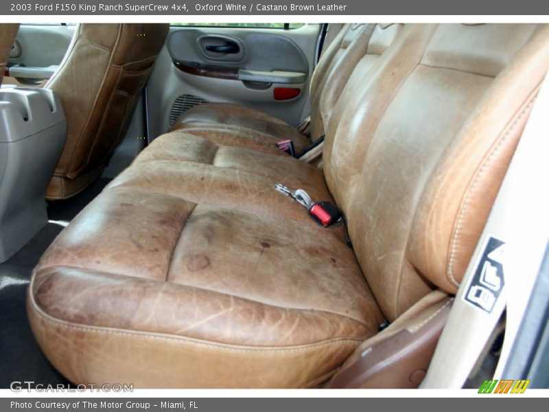 Oxford White / Castano Brown Leather 2003 Ford F150 King Ranch SuperCrew 4x4