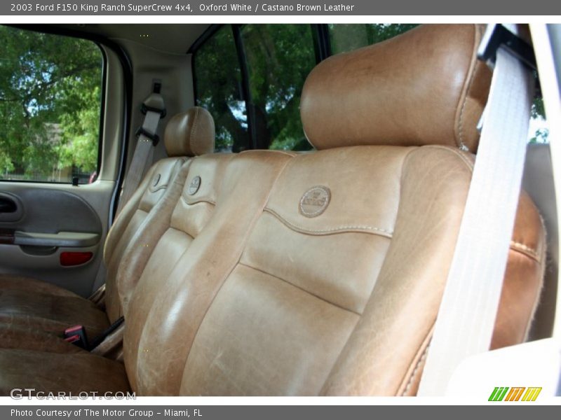 Oxford White / Castano Brown Leather 2003 Ford F150 King Ranch SuperCrew 4x4