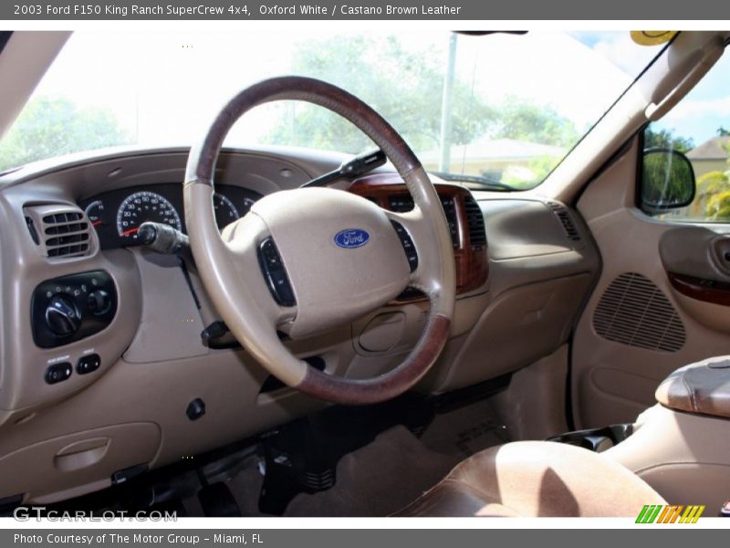Oxford White / Castano Brown Leather 2003 Ford F150 King Ranch SuperCrew 4x4