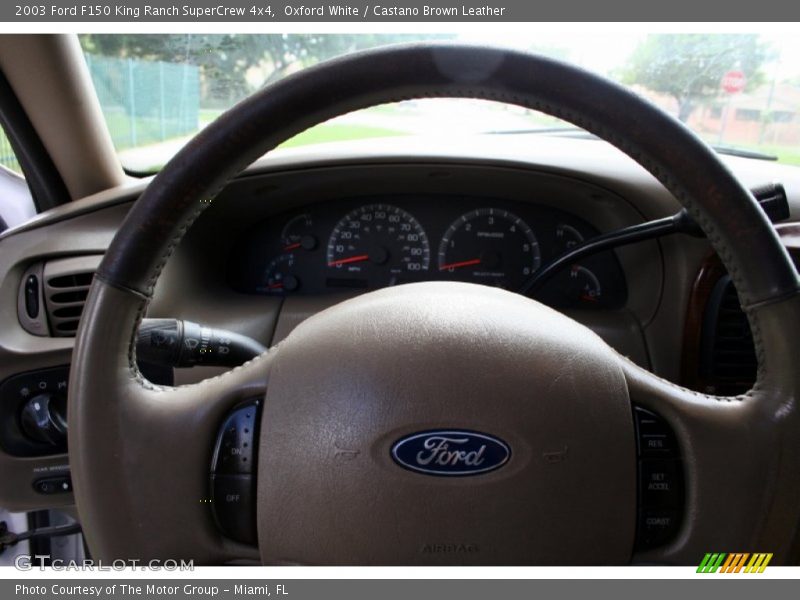 Oxford White / Castano Brown Leather 2003 Ford F150 King Ranch SuperCrew 4x4