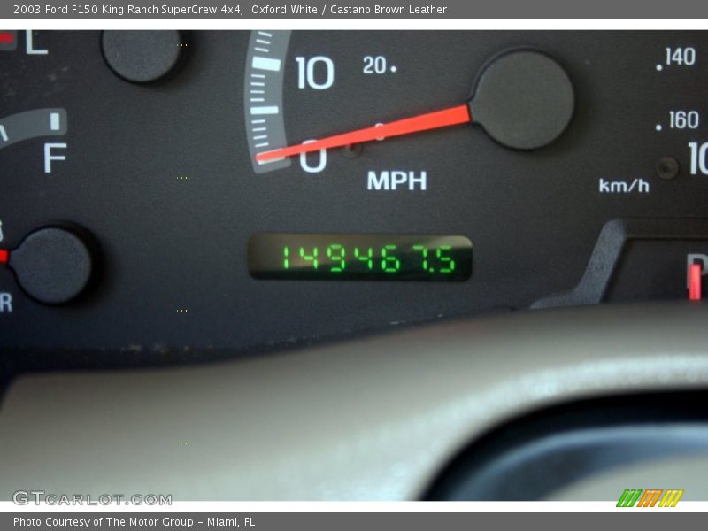 Oxford White / Castano Brown Leather 2003 Ford F150 King Ranch SuperCrew 4x4