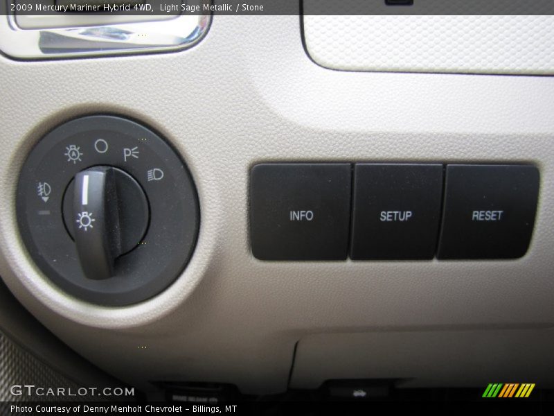 Controls of 2009 Mariner Hybrid 4WD