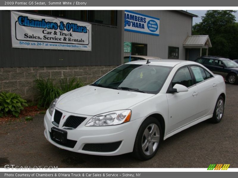 Summit White / Ebony 2009 Pontiac G6 Sedan