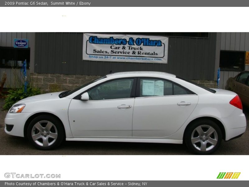 Summit White / Ebony 2009 Pontiac G6 Sedan