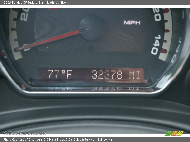 Summit White / Ebony 2009 Pontiac G6 Sedan
