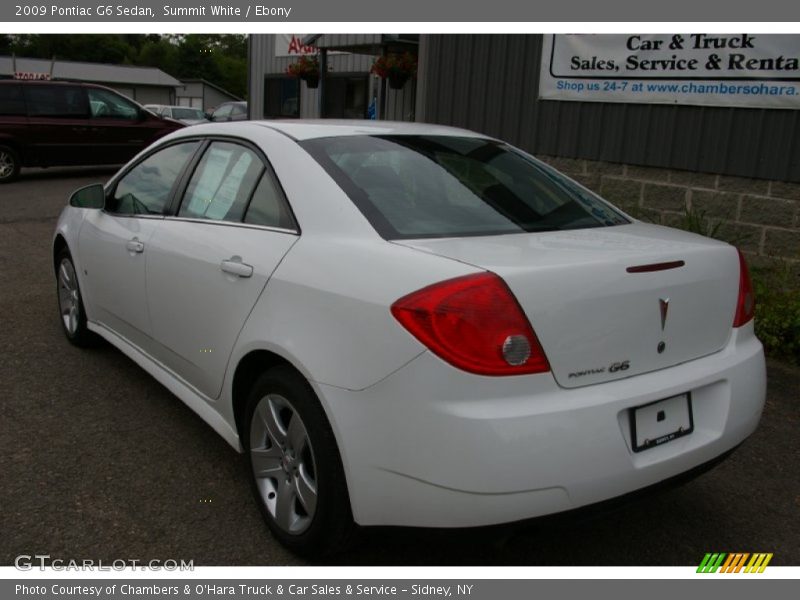 Summit White / Ebony 2009 Pontiac G6 Sedan