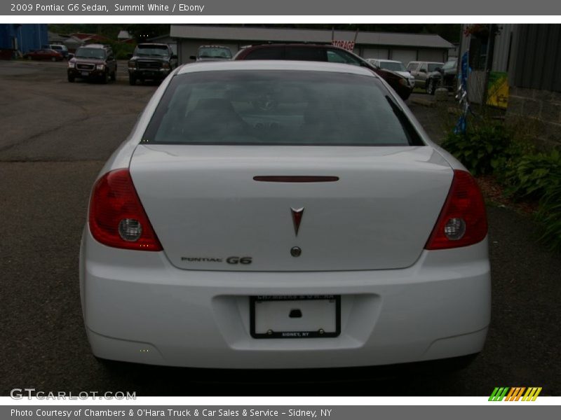 Summit White / Ebony 2009 Pontiac G6 Sedan