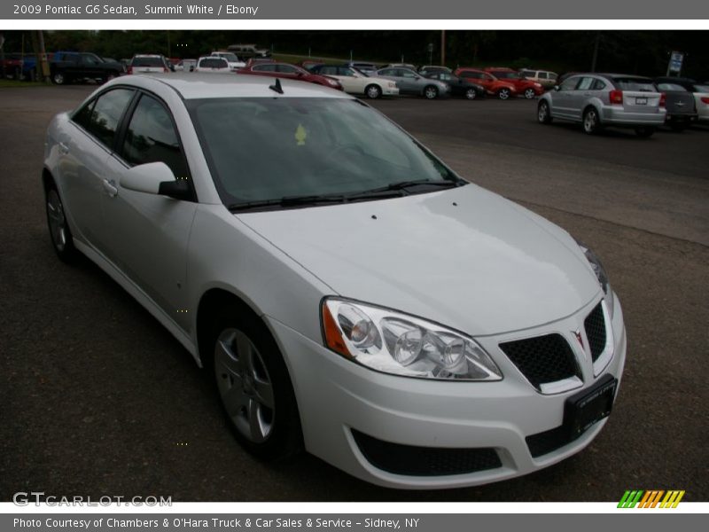 Summit White / Ebony 2009 Pontiac G6 Sedan