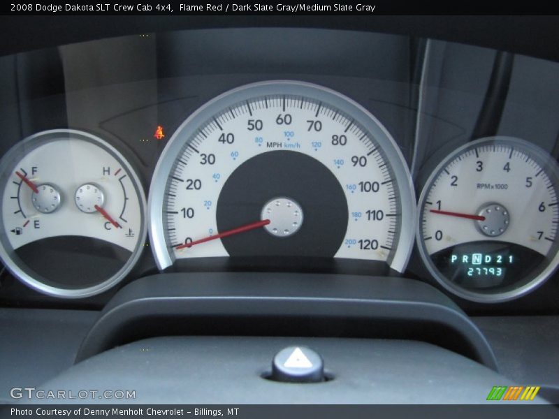 Flame Red / Dark Slate Gray/Medium Slate Gray 2008 Dodge Dakota SLT Crew Cab 4x4
