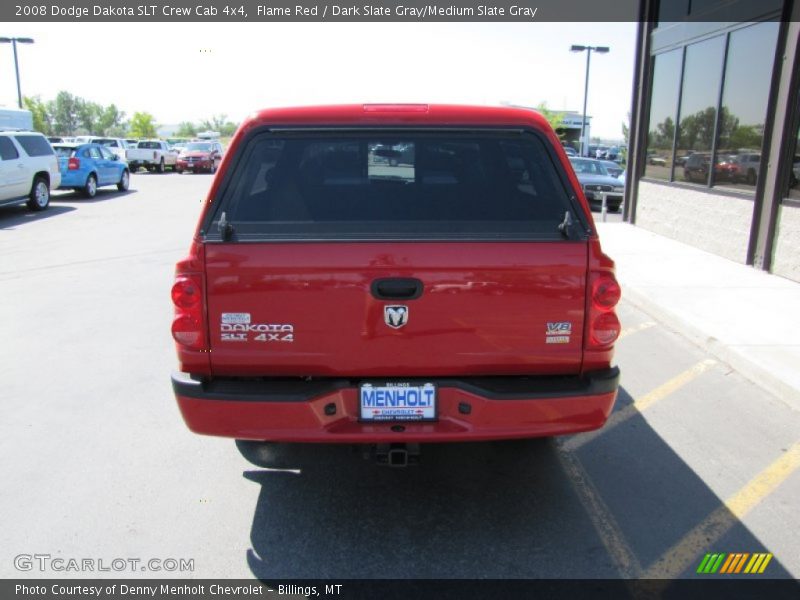 Flame Red / Dark Slate Gray/Medium Slate Gray 2008 Dodge Dakota SLT Crew Cab 4x4