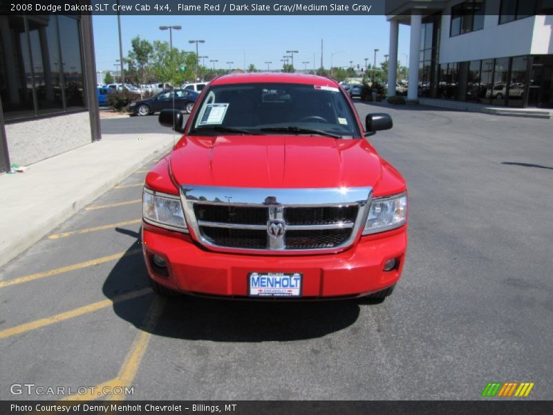 Flame Red / Dark Slate Gray/Medium Slate Gray 2008 Dodge Dakota SLT Crew Cab 4x4