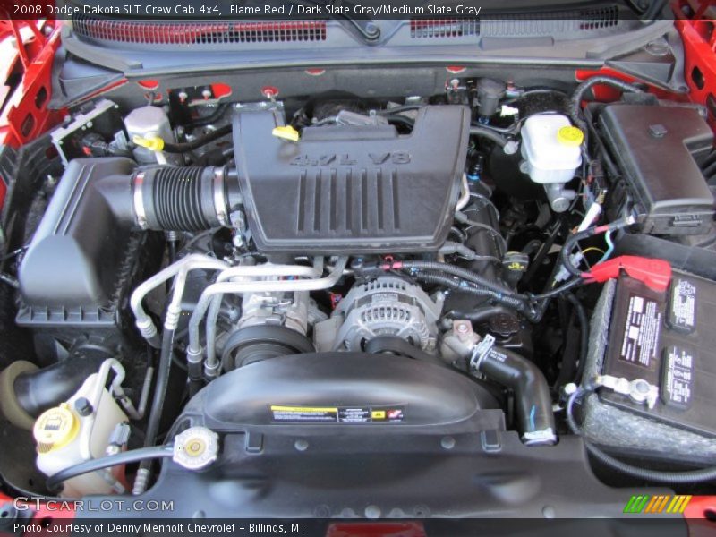 Flame Red / Dark Slate Gray/Medium Slate Gray 2008 Dodge Dakota SLT Crew Cab 4x4