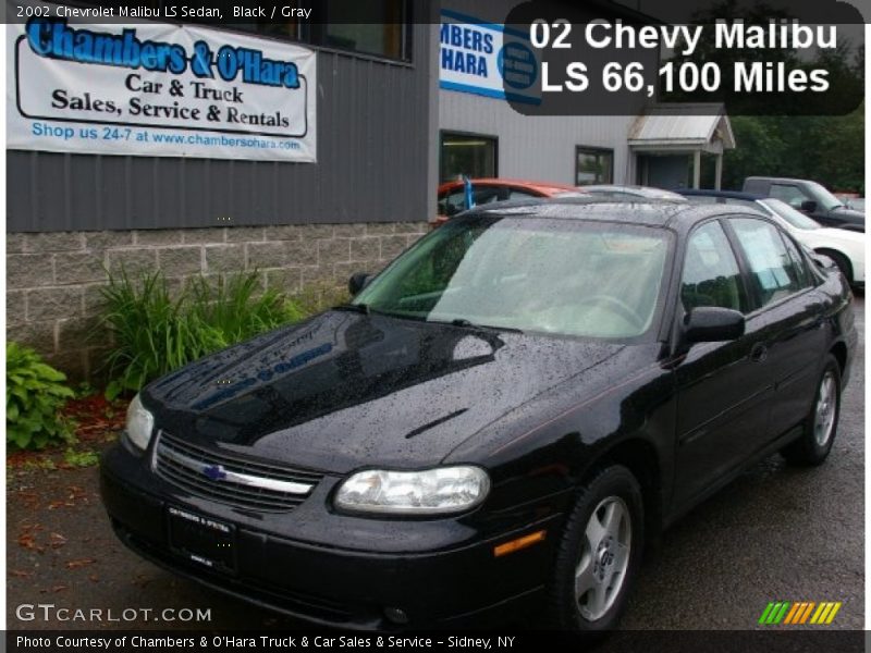 Black / Gray 2002 Chevrolet Malibu LS Sedan