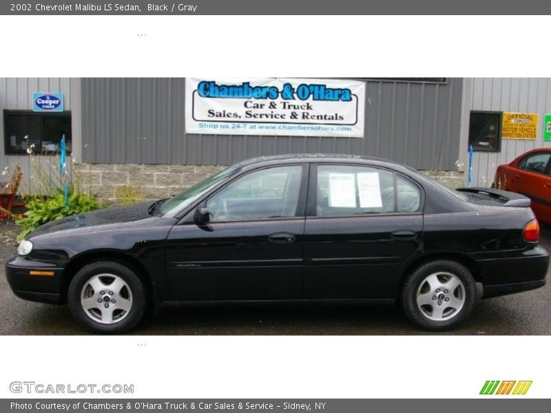Black / Gray 2002 Chevrolet Malibu LS Sedan