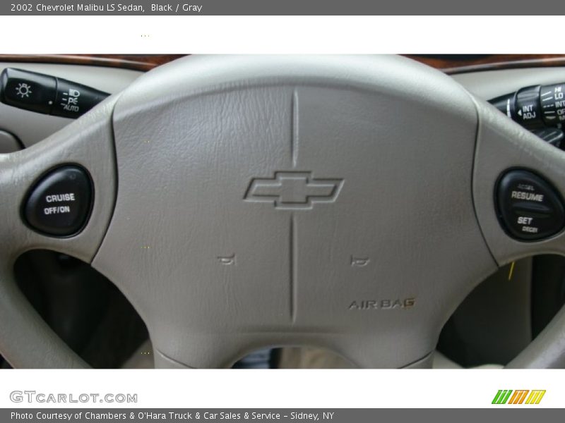 Black / Gray 2002 Chevrolet Malibu LS Sedan