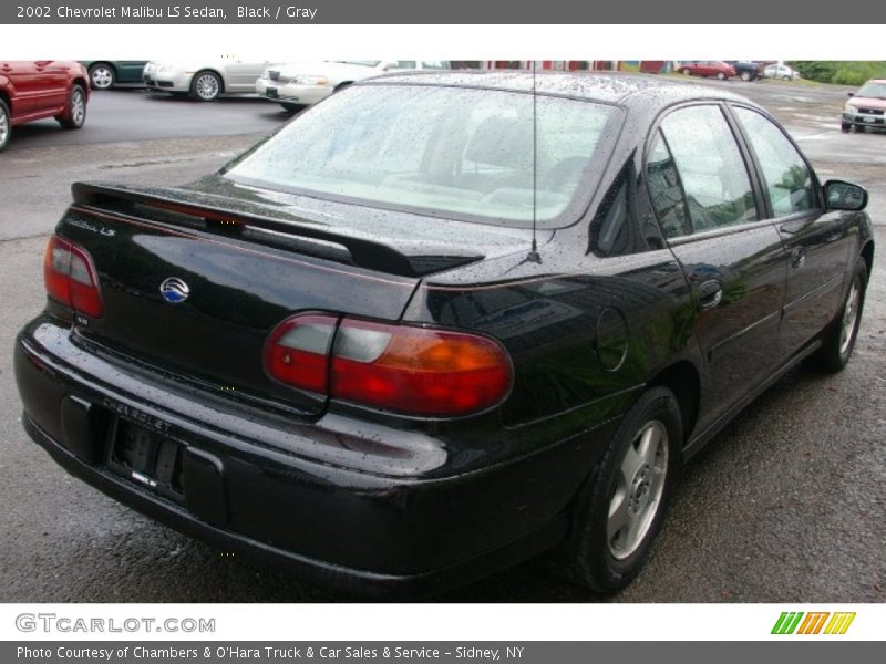 Black / Gray 2002 Chevrolet Malibu LS Sedan