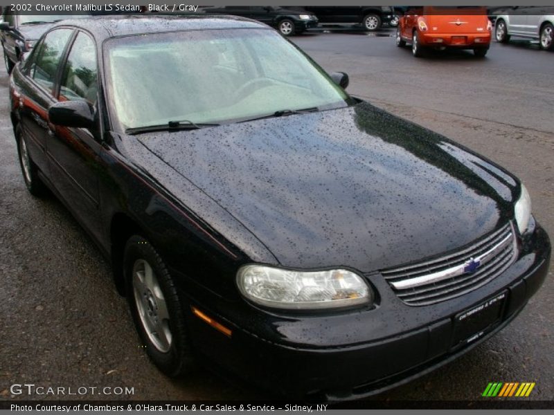 Black / Gray 2002 Chevrolet Malibu LS Sedan