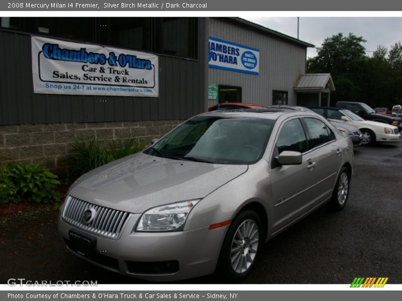 Silver Birch Metallic / Dark Charcoal 2008 Mercury Milan I4 Premier