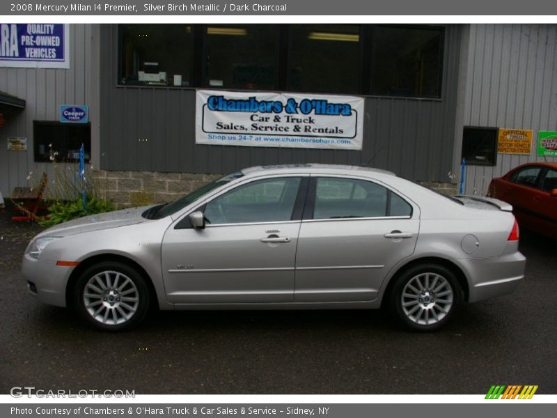 Silver Birch Metallic / Dark Charcoal 2008 Mercury Milan I4 Premier