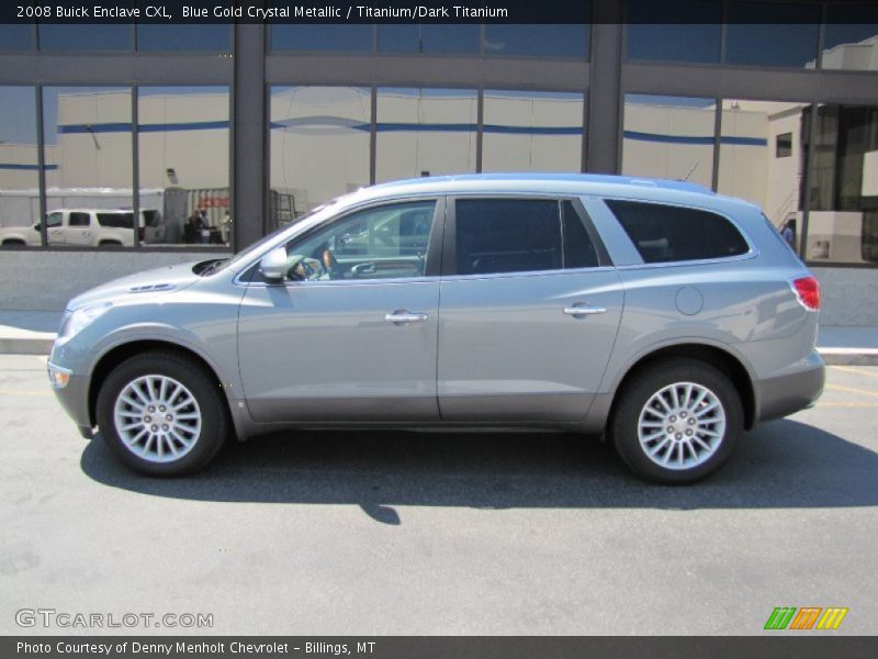 Blue Gold Crystal Metallic / Titanium/Dark Titanium 2008 Buick Enclave CXL