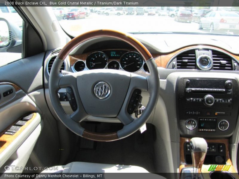 Blue Gold Crystal Metallic / Titanium/Dark Titanium 2008 Buick Enclave CXL