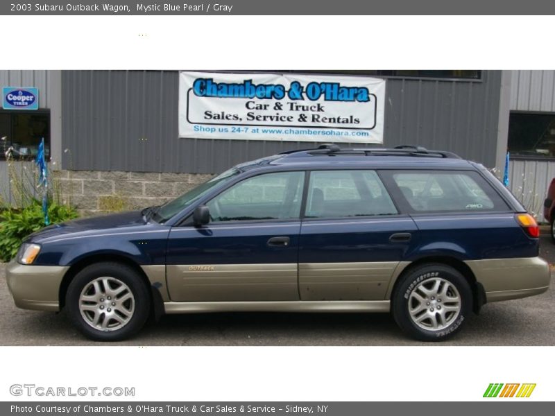 Mystic Blue Pearl / Gray 2003 Subaru Outback Wagon