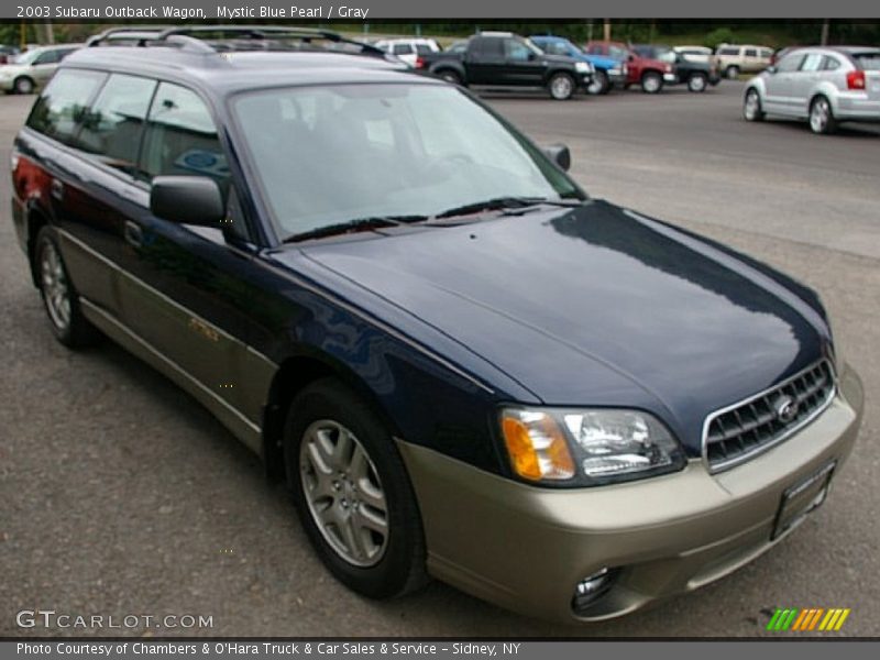 Mystic Blue Pearl / Gray 2003 Subaru Outback Wagon