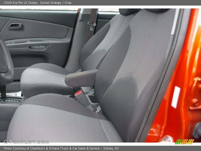 Sunset Orange / Gray 2009 Kia Rio LX Sedan