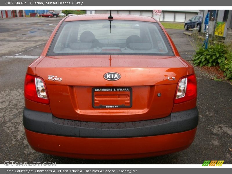 Sunset Orange / Gray 2009 Kia Rio LX Sedan
