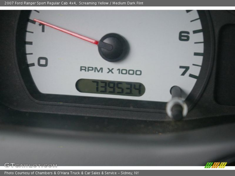 Screaming Yellow / Medium Dark Flint 2007 Ford Ranger Sport Regular Cab 4x4