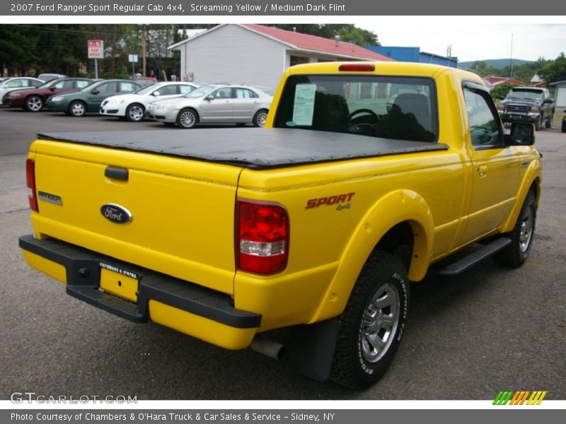 Screaming Yellow / Medium Dark Flint 2007 Ford Ranger Sport Regular Cab 4x4